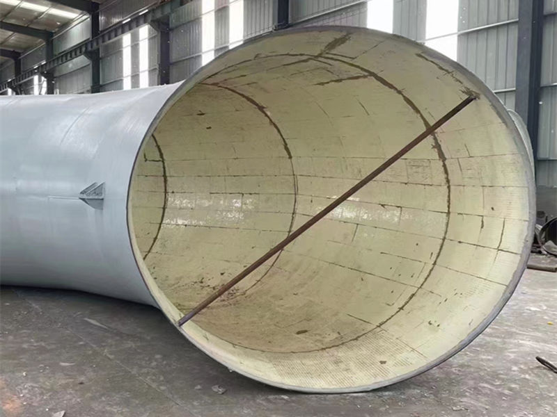 Ceramic patch wear-resistant elbow