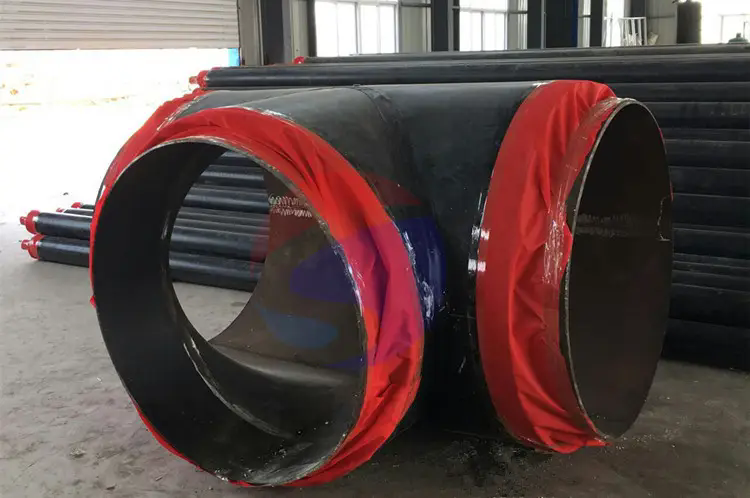 Polyurethane foam insulation tee