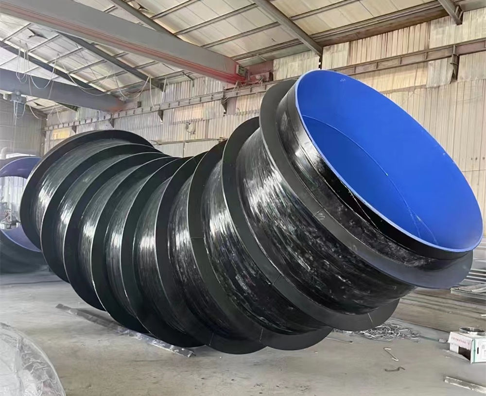 Inner epoxy resin coated outer 3PE anti-corrosion elbow